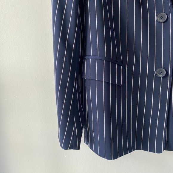 Navy Pinstripe Babton Blazer - Picture 4 of 7